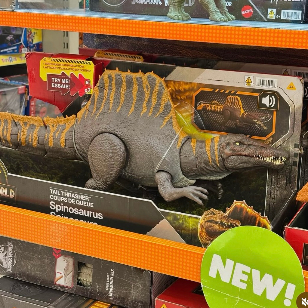 Jurassic World Rebirth;Mô hình khủng long đồ chơi Mattel Spinosaurus,quà tặng sưu tầm cho trẻ em từ 