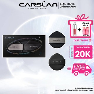  Carslan 2 Bộ Trang Điểm Spone Liquid Foundation Puff + Loose powder Puff 