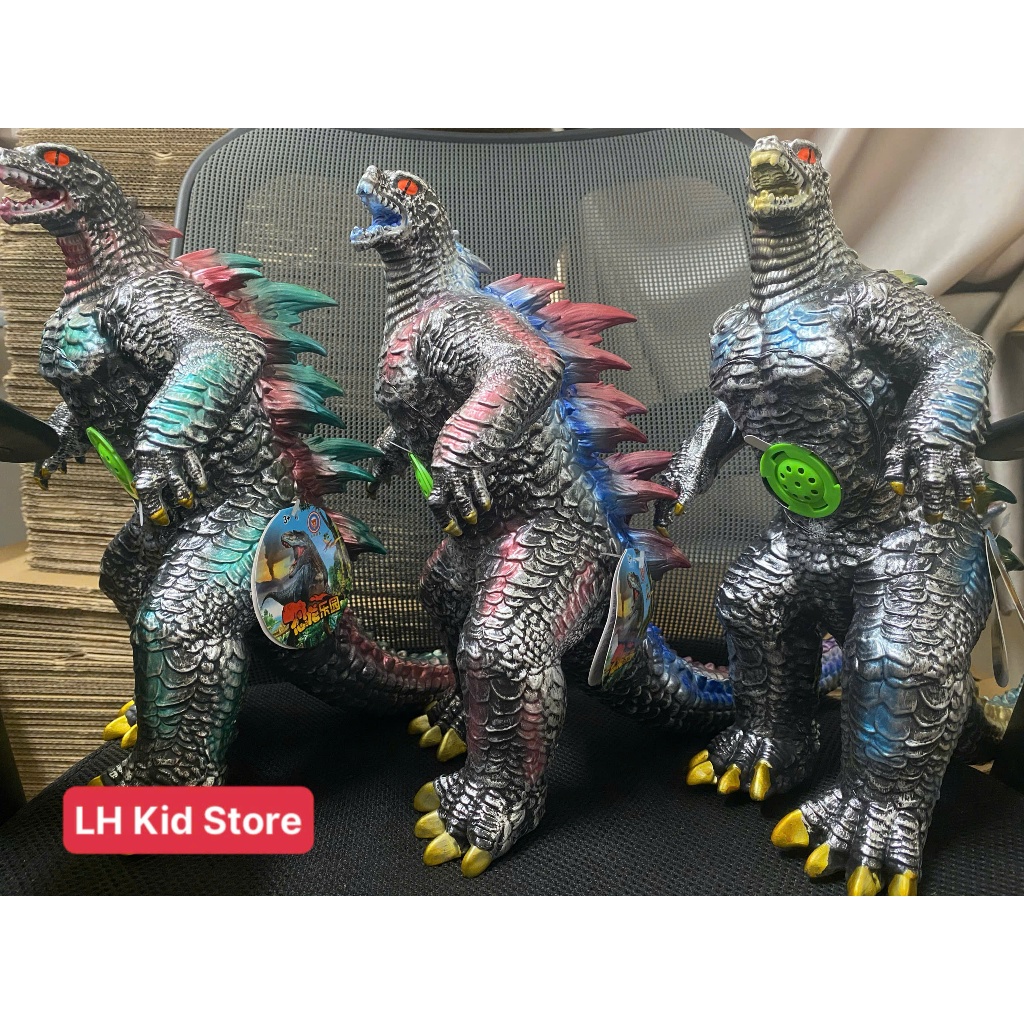 Khủng Long Godzilla Bằng Cao Su Mềm Nhồi Bông Có Nhạc (Loại Lớn 60cm)