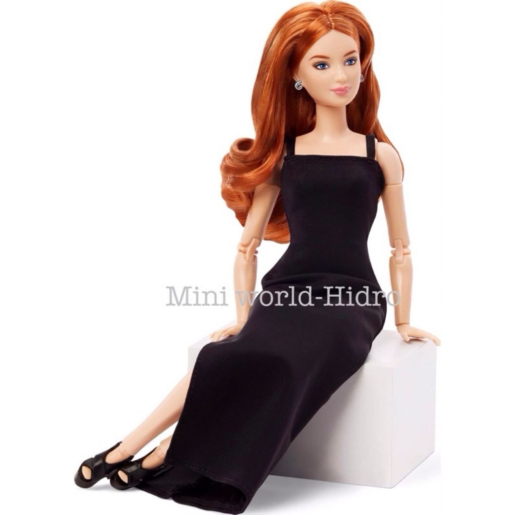 Búp bê Barbie Basics Model 04 Collector Doll with Red Curly Hair, Black Mini Dress Collector tall Do