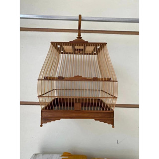  KHUNG LỒNG CHIM CHÀO MÀO TRE GIÀ ĐỎ  XỬ LÝ NÓC HỘP - NÓC THẬP FORM SIN  BỀN ĐẸP - CÓ VIDEO HD RÁP - TẶNG DẦU VÀ KEO 