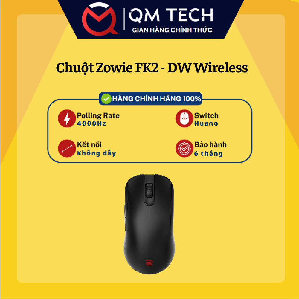 Chuột chơi game không dây Zowie FK2 - DW 4KHz - QMTECH STORE