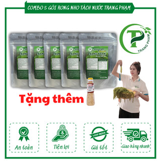  Combo 5 gói rong nho tách nước Trang Phạm kèm sốt mè rang loại 1  ĐÃ KIỂM ĐỊNH  