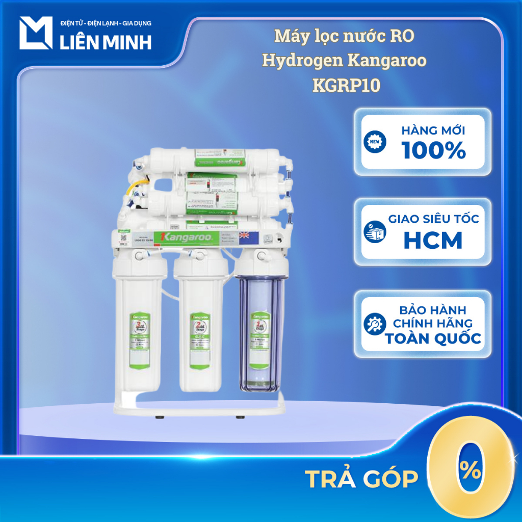 Máy lọc nước RO Hydrogen để gầm chân quỳ Kangaroo KGRP10 lõi lọc - bảo hành chính hãng