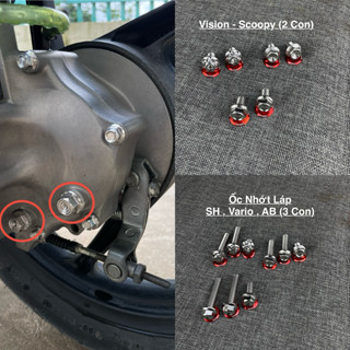 ỐC SALAYA NHỚT LÁP , ỐC HỘP SỐ CHO XE TAY GA INOX 304