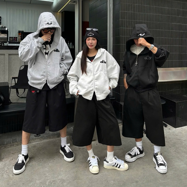 THICKIE HOODIE ZIP - Áo khoác nỉ 2 da thêu nổi (Có túi trong) Whose Studio