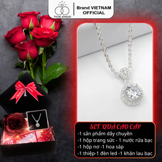  Dây Chuyền Bạc Tyche Aura Đính Đá Cao Cấp Vòng Cổ Trang Sức Bạc Nữ Sang Trọng Sáng Lấp Lánh 