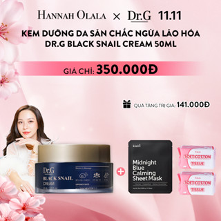   Hannah Olala  Kem Dưỡng Da Săn Chắc Ngừa Lão Hóa Chuyên Sâu Dr.G Black Snail Cream 50ml Chứa Tinh Chất Ốc Sên Đen 