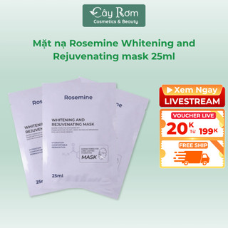  Mặt nạ Rosemine Whitening and Rejuvenating mask 25ml dưỡng da Set 20 miếng | Cây Rơm Cosmetics 