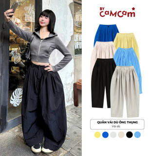  Quần Vải Dù Xếp Ly Bycamcam Dáng Thụng Bycamcam Màu Mới Marine Collection quần ống rộng nữ quần ống rộng nam QTD031 