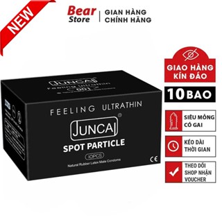  Bao cao su siêu mỏng JUNCAI bcs 001 nhiều gel có gai size to size nhỏ gân gai kéo dài quan hệ 
