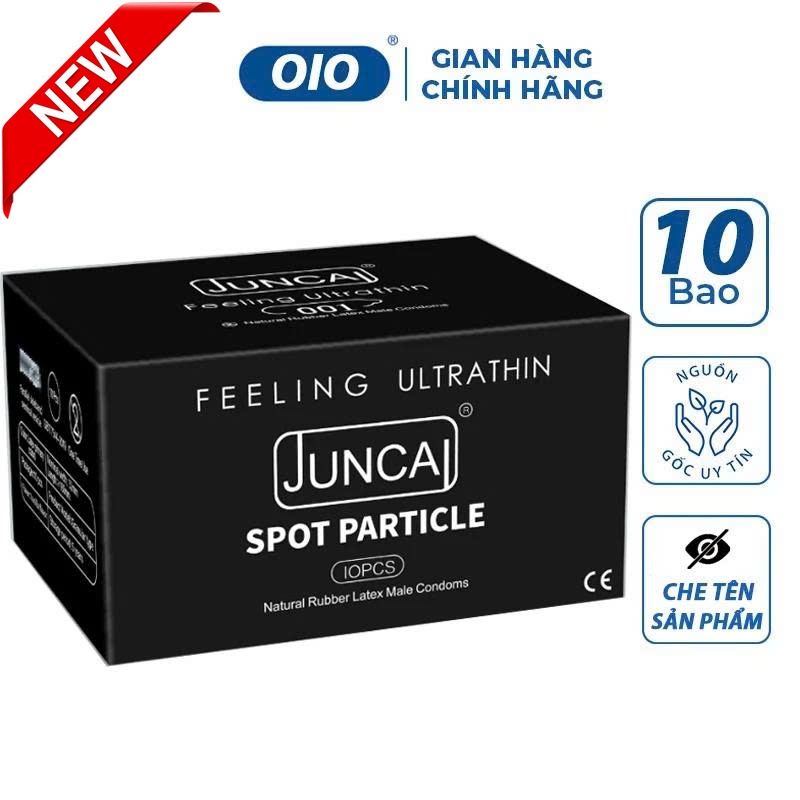 Bao cao su 001 JUNCAI siêu mỏng 0.01 gân gai size lớn, size nhỏ kéo dài quan hệ
