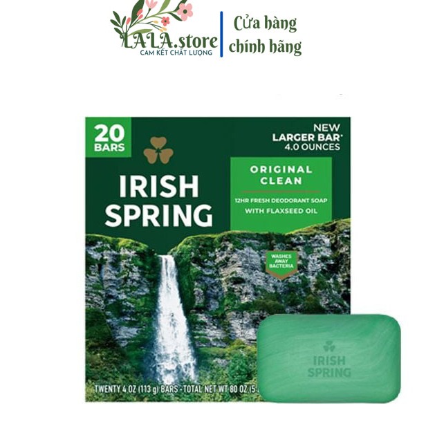 [LỐC 20 CỤC 113g ] XÀ BÔNG CỤC IRISH SPRING CỦA MỸ