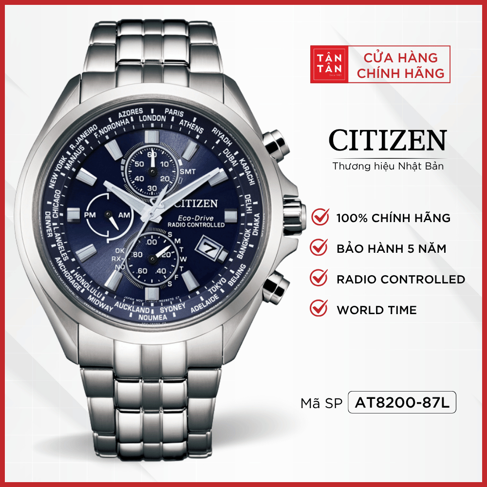 Đồng Hồ Nam Citizen Radio Controlled AT8200-87L Eco-Drive 44mm - Đồng Hồ Tân Tân