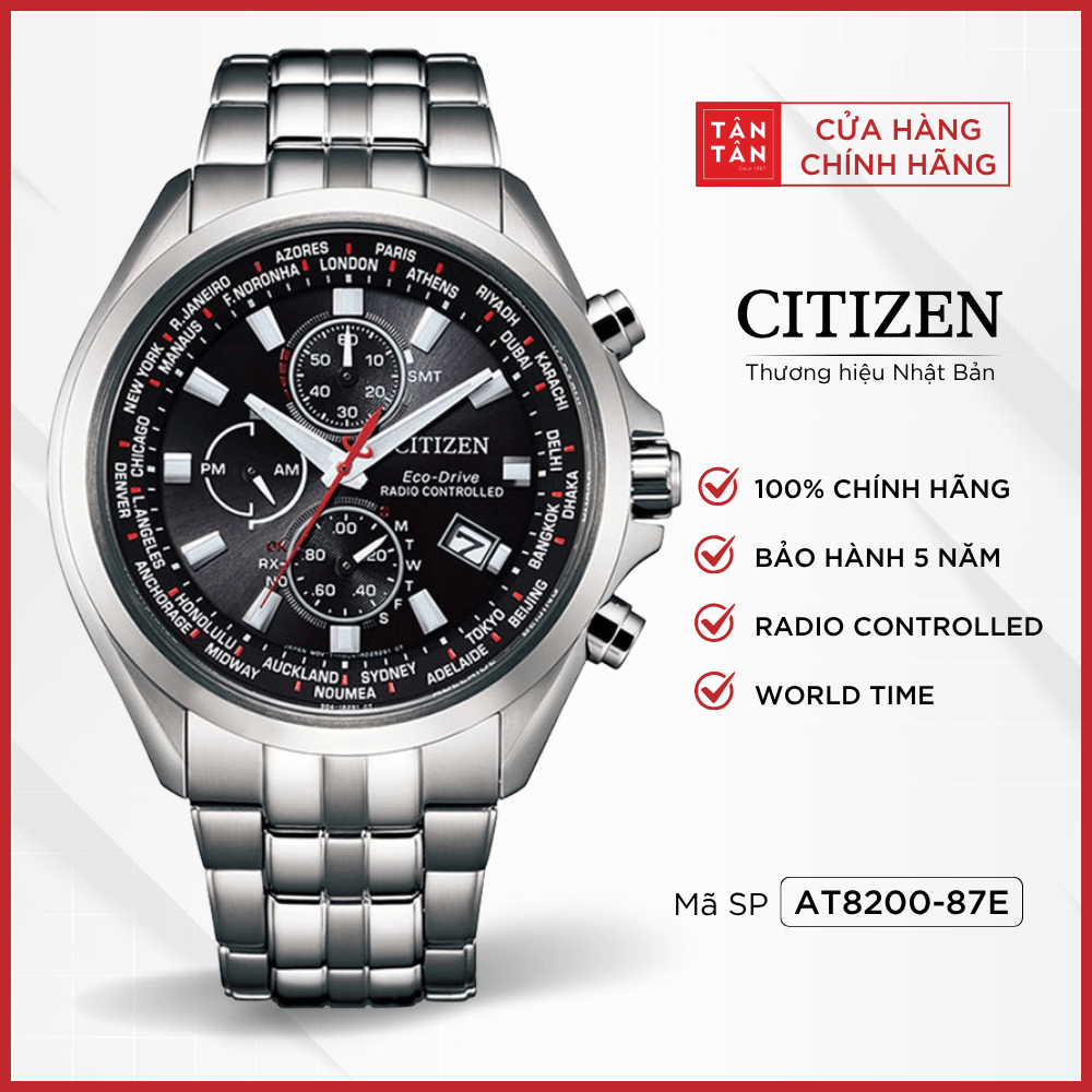 Đồng Hồ Nam Citizen Radio Controlled AT8200-87E Eco-Drive 44mm - Đồng Hồ Tân Tân