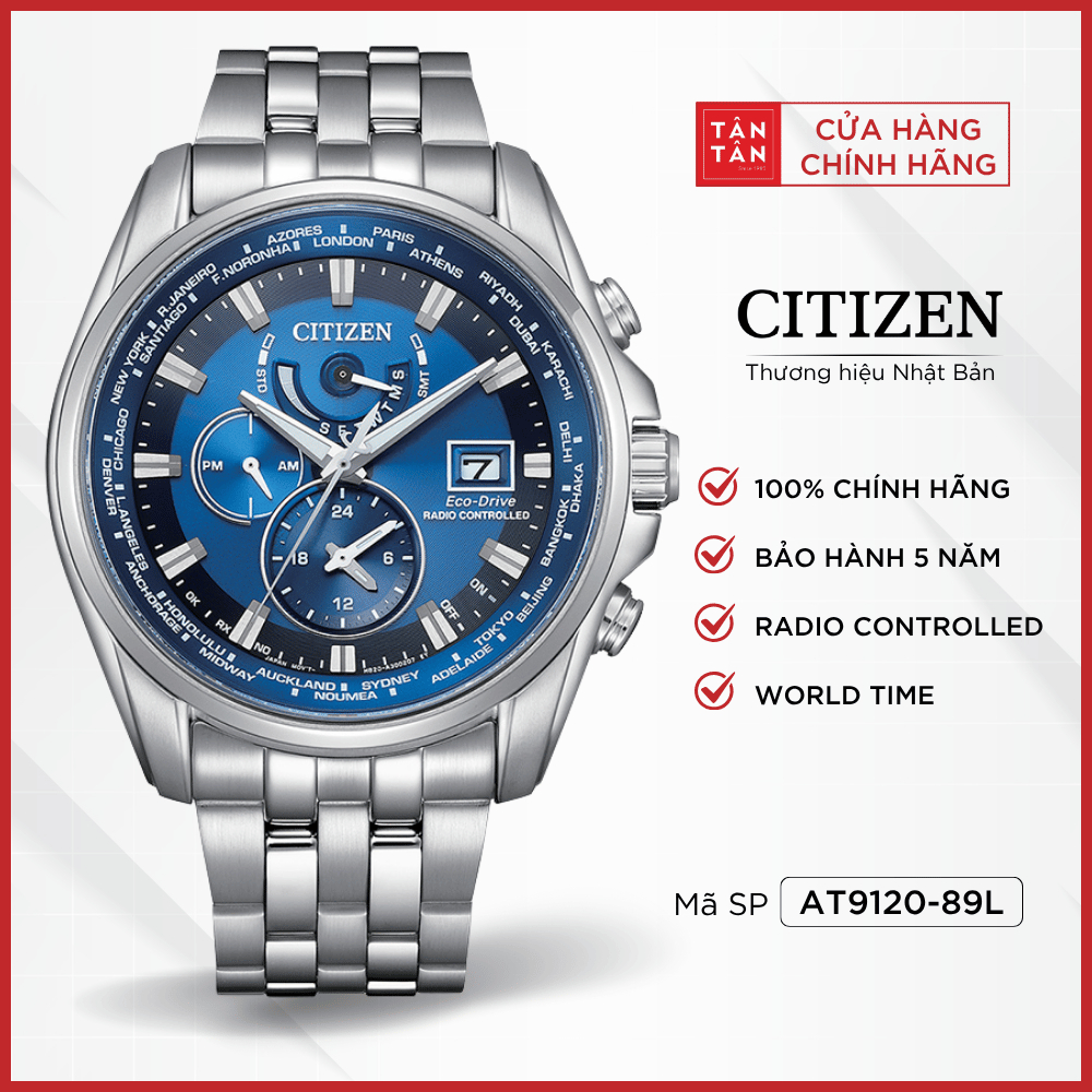 Đồng Hồ Nam Citizen Radio Controlled AT9120-89L Eco-Drive 44.3mm - Đồng Hồ Tân Tân