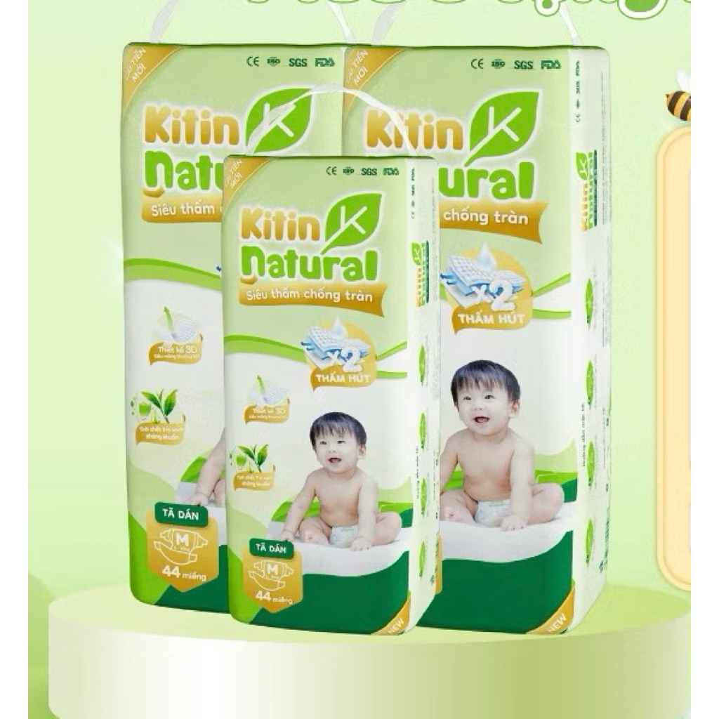 Tã Bỉm Quần/Dán Kitin Natural khô thoáng cho bé