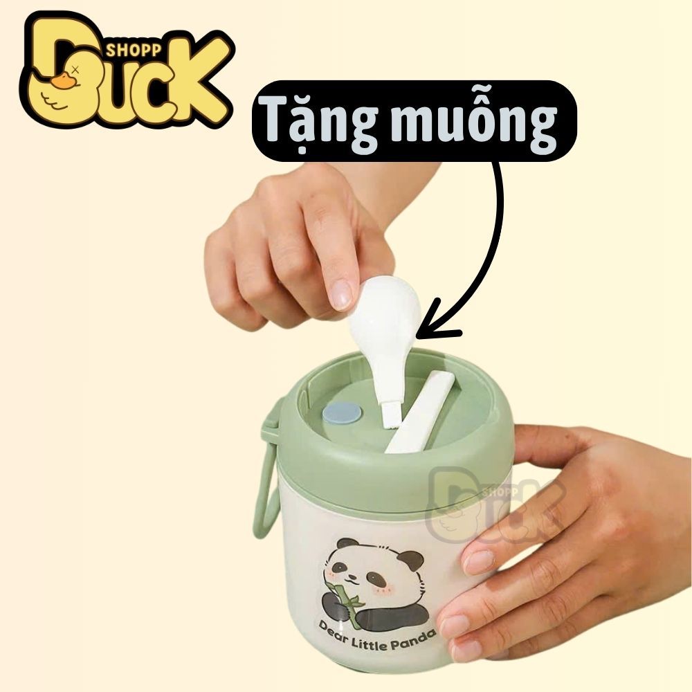 Bình ủ cháo giữ nhiệt  Gấu nâu inox 304 Dear Bear tiện lợi - Bình ủ cháo giữ nhiệt đựng thức ăn cho bé | BigBuy360 - bigbuy360.vn