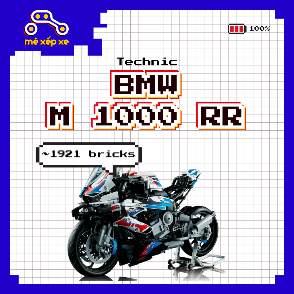 Mô hình lắp ráp Technic BMW-M1000RR mô hình tỷ lệ 1:5 42130