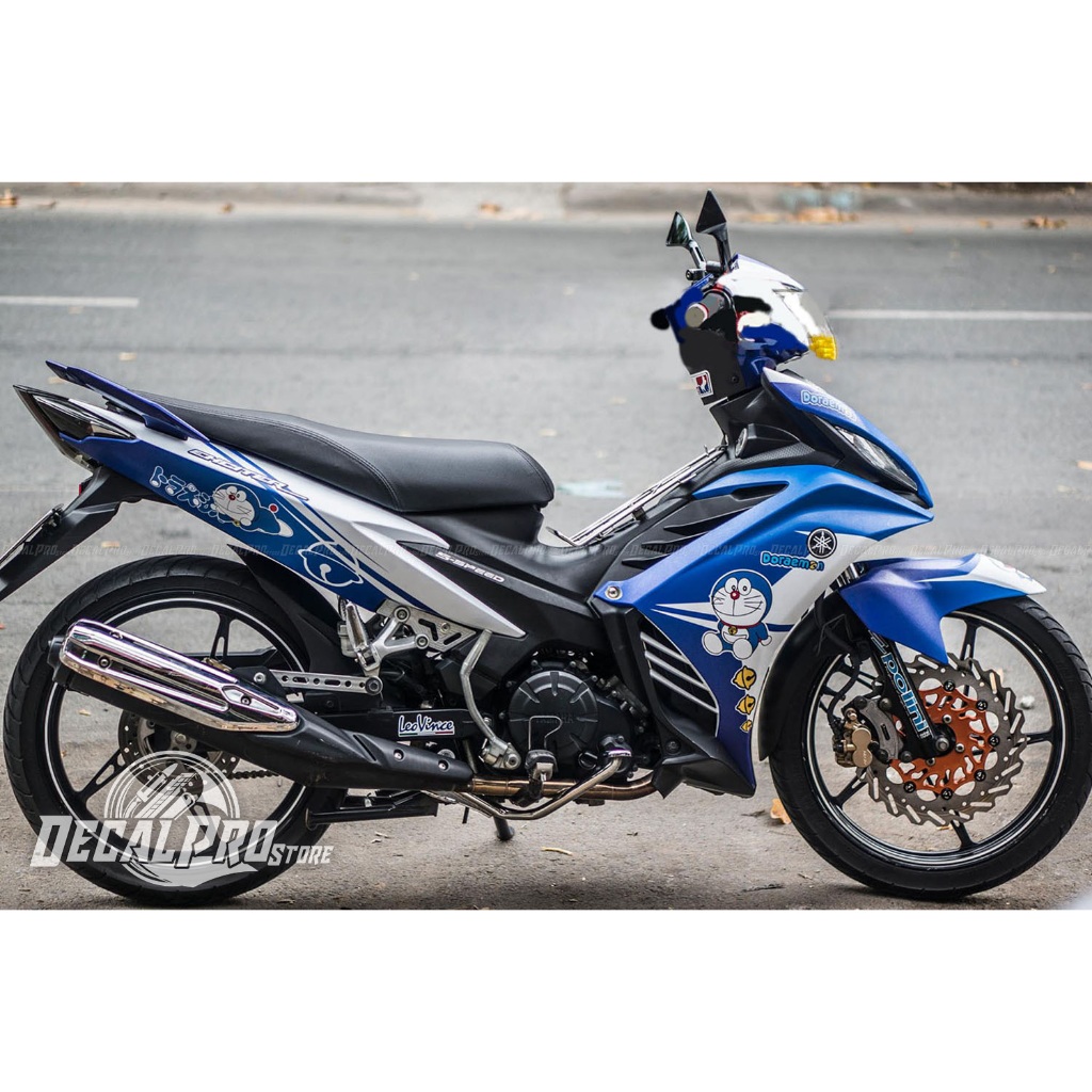 [Tem chuẩn xịn] - Tem trùm xe Exciter 135 Doraemon
