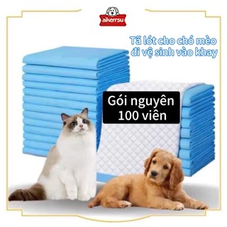S-M-L-XL-100 miếng,Tả lót vệ sinh huấn luyện Chó mèo, Miếng lót cho chó, mèo đi vệ sinh Tã Lót Vệ Sinh Cho Chó Mèo