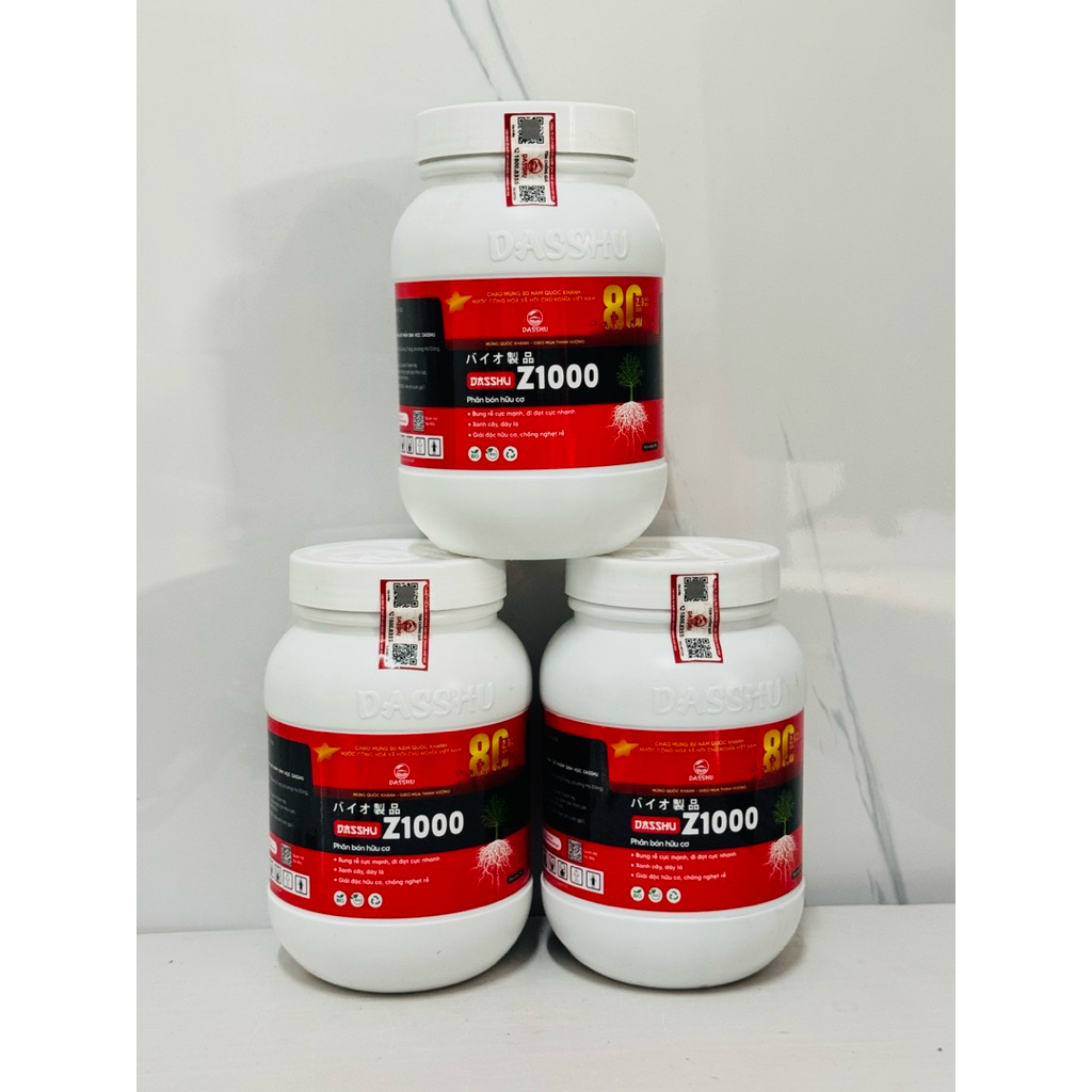 Dasshu Z1000- Combo 3 hộp Z1000 (hàng chính hãng, 1kg/hộp) cây bung đọt nhanh ra rễ mạnh