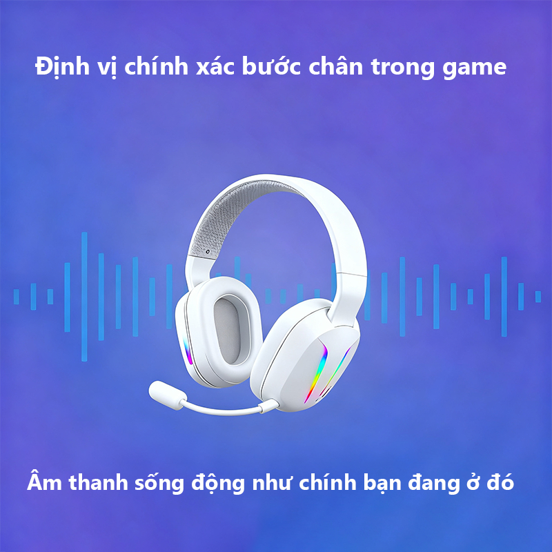 Tai nghe Gaming R91 LED RGB 7.1 Surround Có Mic 2.4G Có sẵn cho PC / Máy tính / Laptop | BigBuy360 - bigbuy360.vn