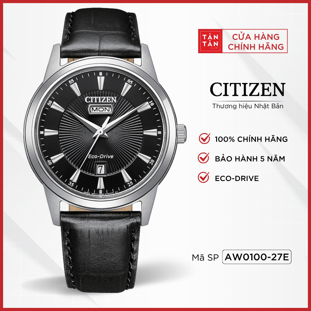 Đồng Hồ Nam Citizen  AW0100-27E Eco-Drive 40mm - Đồng Hồ Tân Tân