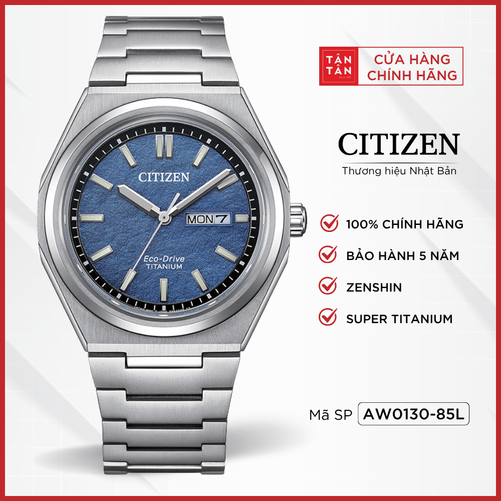 Đồng Hồ Nam Citizen Zenshin AW0130-85L Eco-Drive 39.5mm - Đồng Hồ Tân Tân