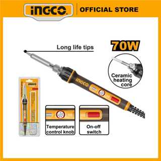  Mỏ hàn chì INGCO SI01606 70W   SI01608 90W   SI01610 120W có nút chỉnh nhiệt độ chính hãng 