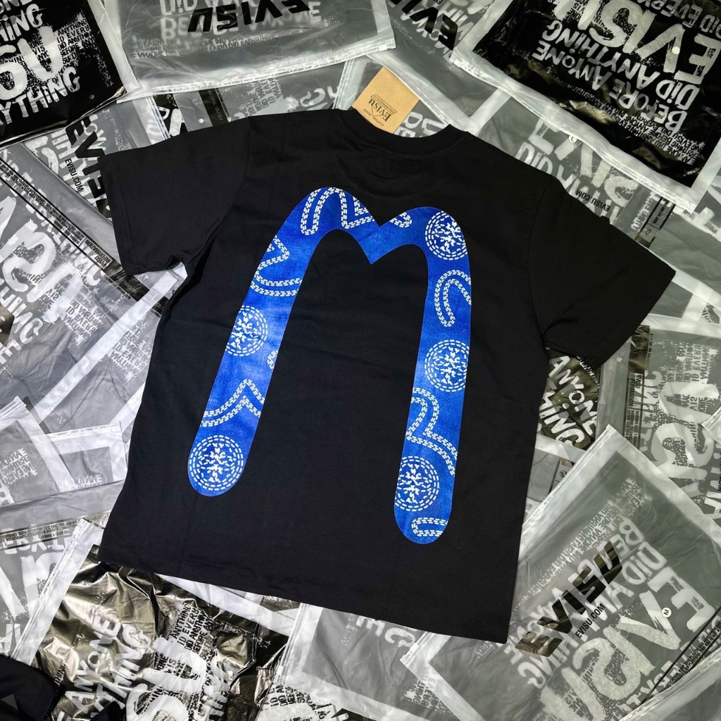 ÁO THUN 𝔼𝕍𝕀𝕊𝕌 ĐEN THỜI TRANG