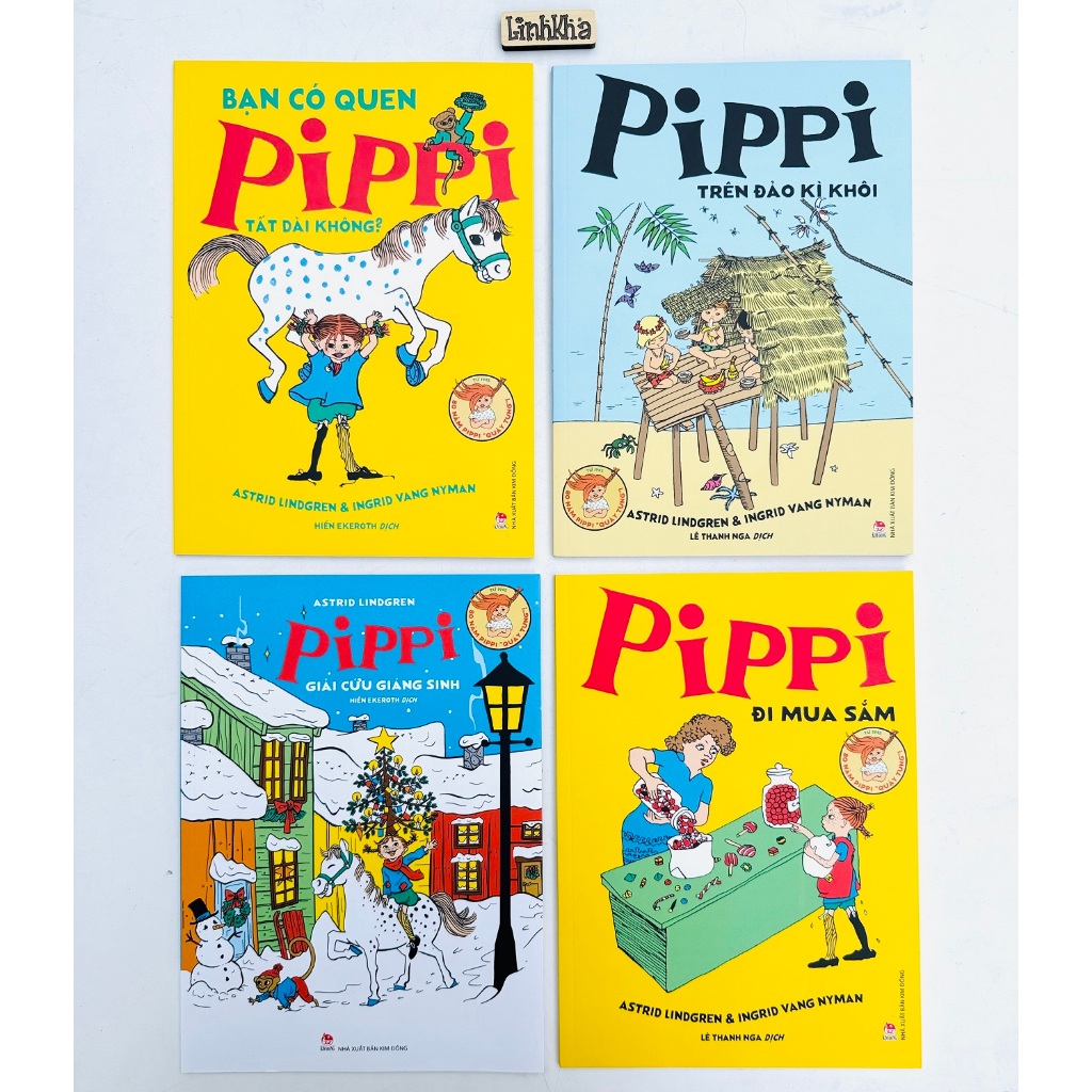 Sách tranh vui dí dỏm - Pippi trên đảo Kì Khôi, Pippi giải cứu Giáng Sinh, Pippi đi mua sắm,.(lẻ tự 