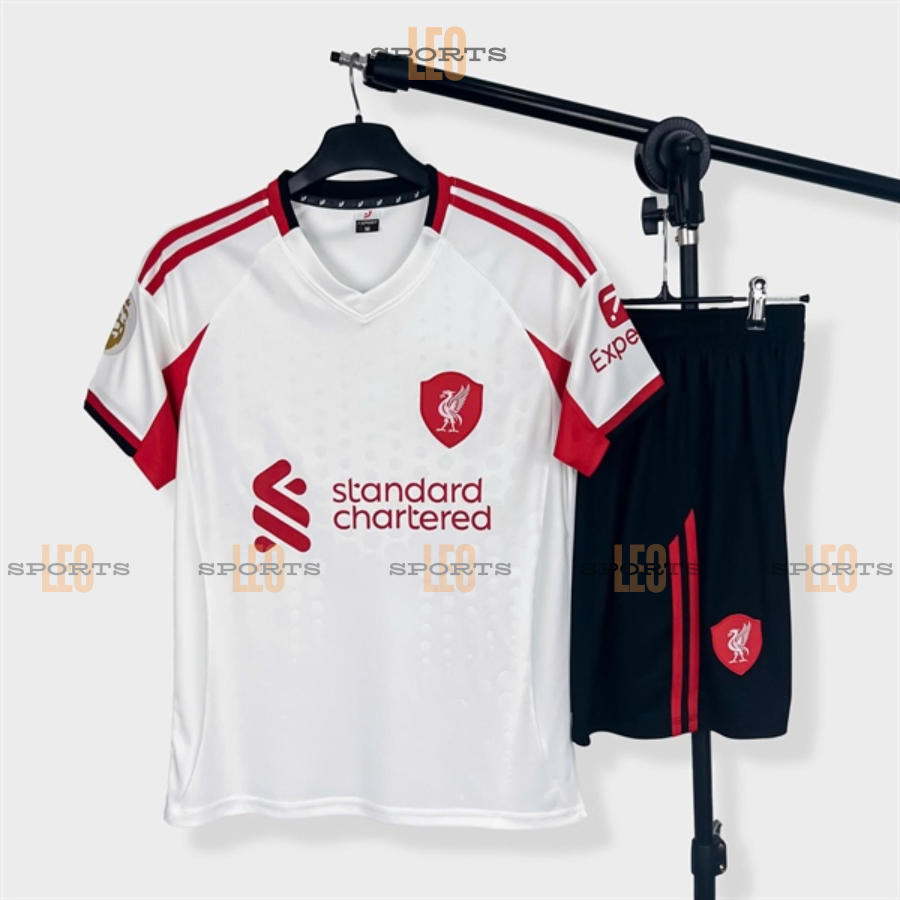 Bộ Quần Áo Bóng Đá, Trang Phục Đá Banh JSPORT Liver Trắng Ngà 25-26, Chất Vải Polyester 100% Thoáng 