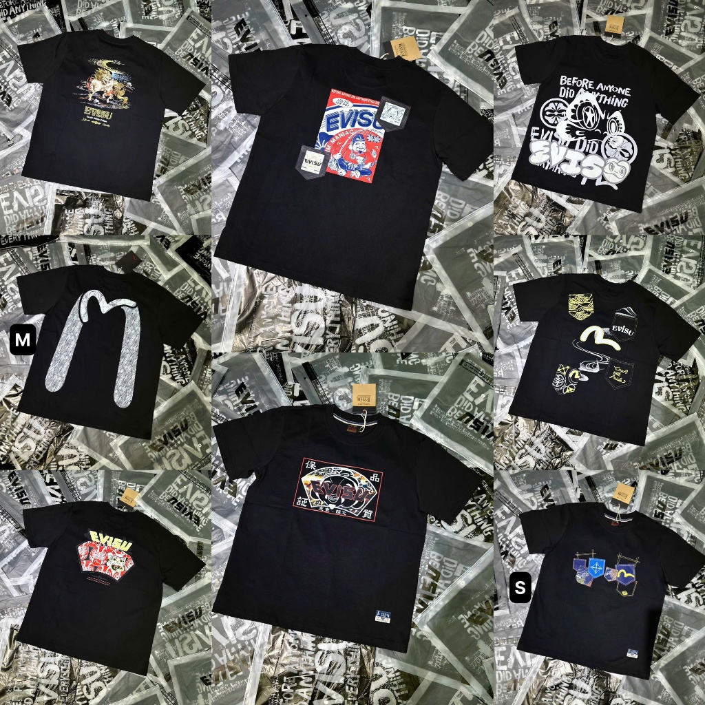 ÁO THUN THỜI TRANG 𝔼𝕍𝕀𝕊𝕌 NHIỀU PHỐI MÀU [ ĐEN ]