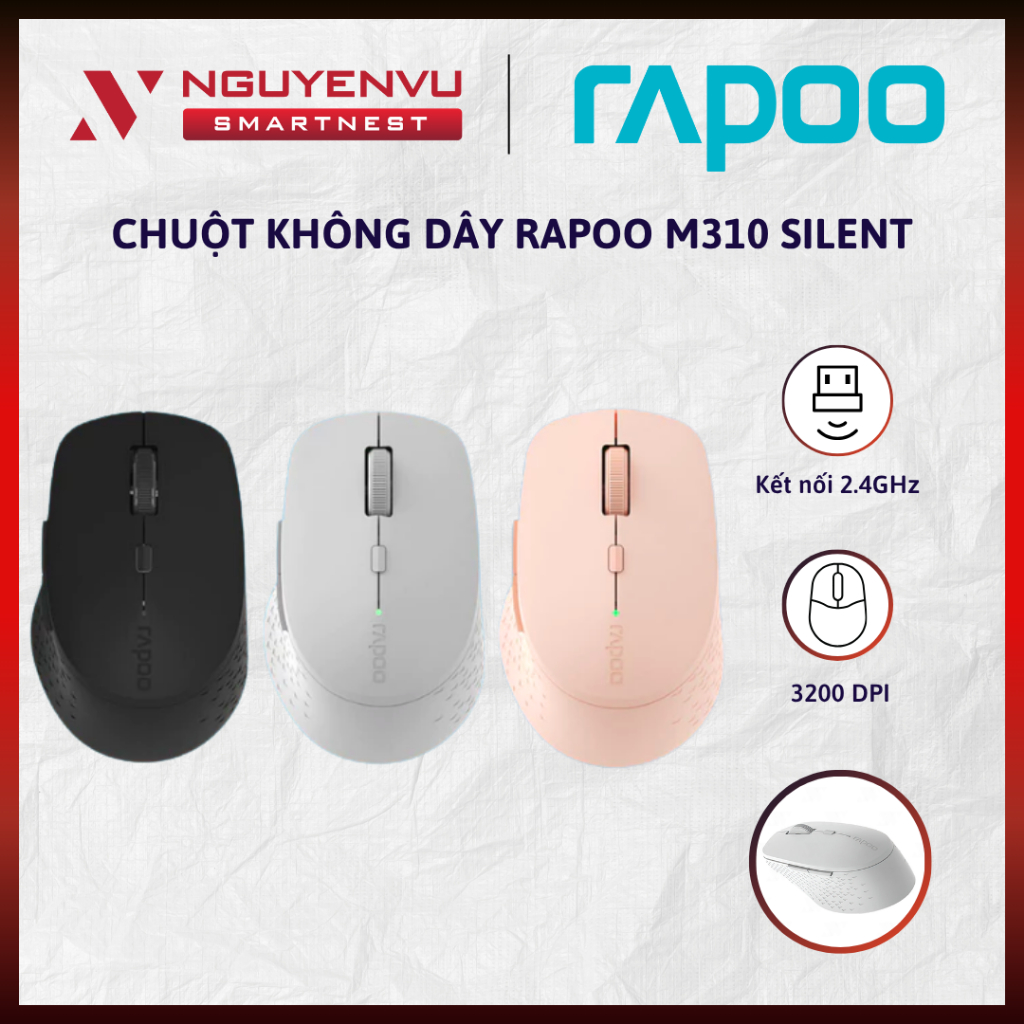 [CHÍNH HÃNG] Chuột Không Dây Rapoo M310 Silent | BẢO HÀNH 24 THÁNG