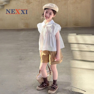  Áo Sơ Mi Babydoll Tay Phồng Nhún Ngực Cho Bé Gái – Chất Kate Cotton Mềm Mịn Cao Cấp – NEXXI 