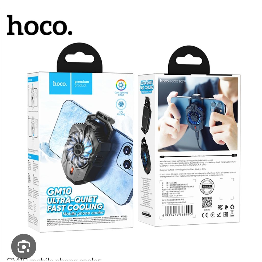 Quạt tản nhiệt điện thoại di động Hoco GM10 Ultra-Quiet Fast Cooling