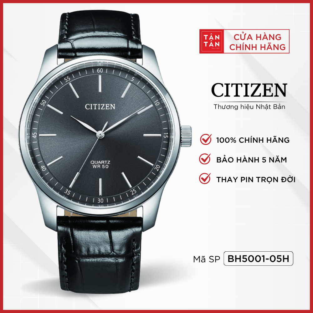 Đồng Hồ Nam Citizen  BH5001-05H Quartz 42mm - Đồng Hồ Tân Tân