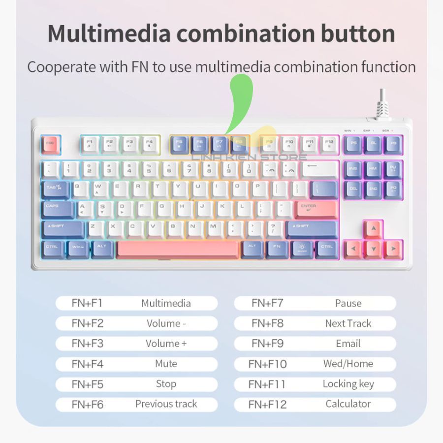 XUNFOX K60 HOSAN Bàn Phím Giả Cơ Có Dây Kết Nối Đầu USB, 19 Phím Conflict Free Phản Hồi Nhanh | BigBuy360 - bigbuy360.vn