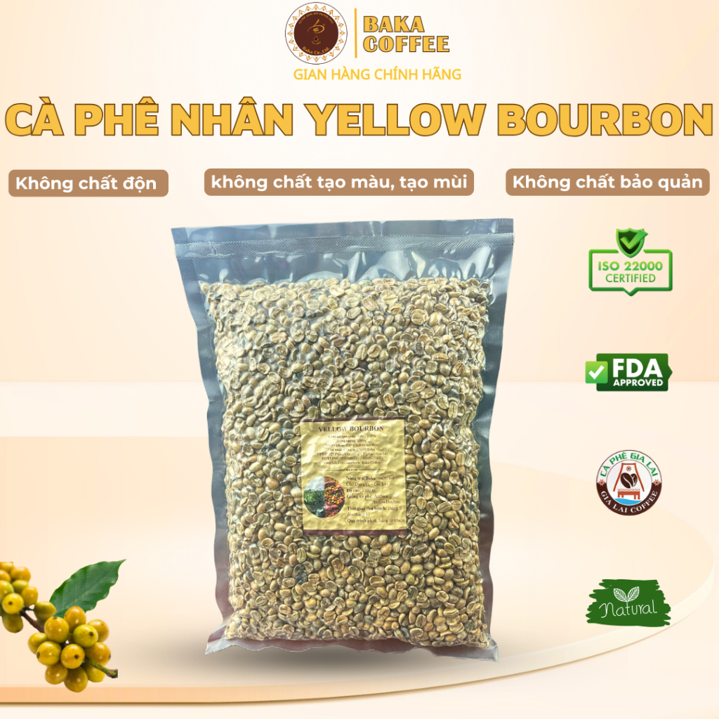 Cà Phê Nhân Yellow BourBon (Bì 1kg)