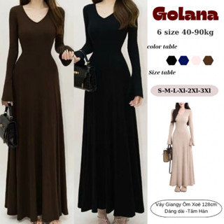 Đầm Body Nữ Tay DÀI  Cổ Vuông Đầm Nữ Dáng Dài Giangy Dress   có bigsize  Có Sẵn-Giao Ngay 