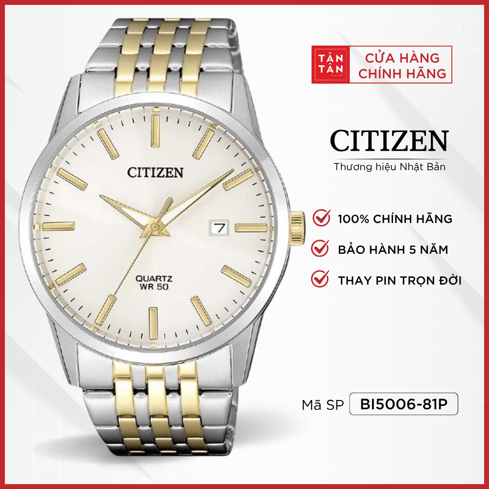 Đồng Hồ Nam Citizen  BI5006-81P Quartz 39mm - Đồng Hồ Tân Tân