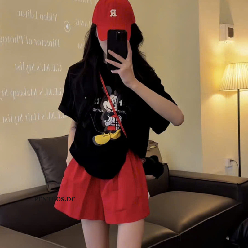 Áo thun Nữ Ngắn tay PENTHOS, Áo thun cotton 100% 280gsm áo thun big boxy họa tiết xinh size tới 75kg