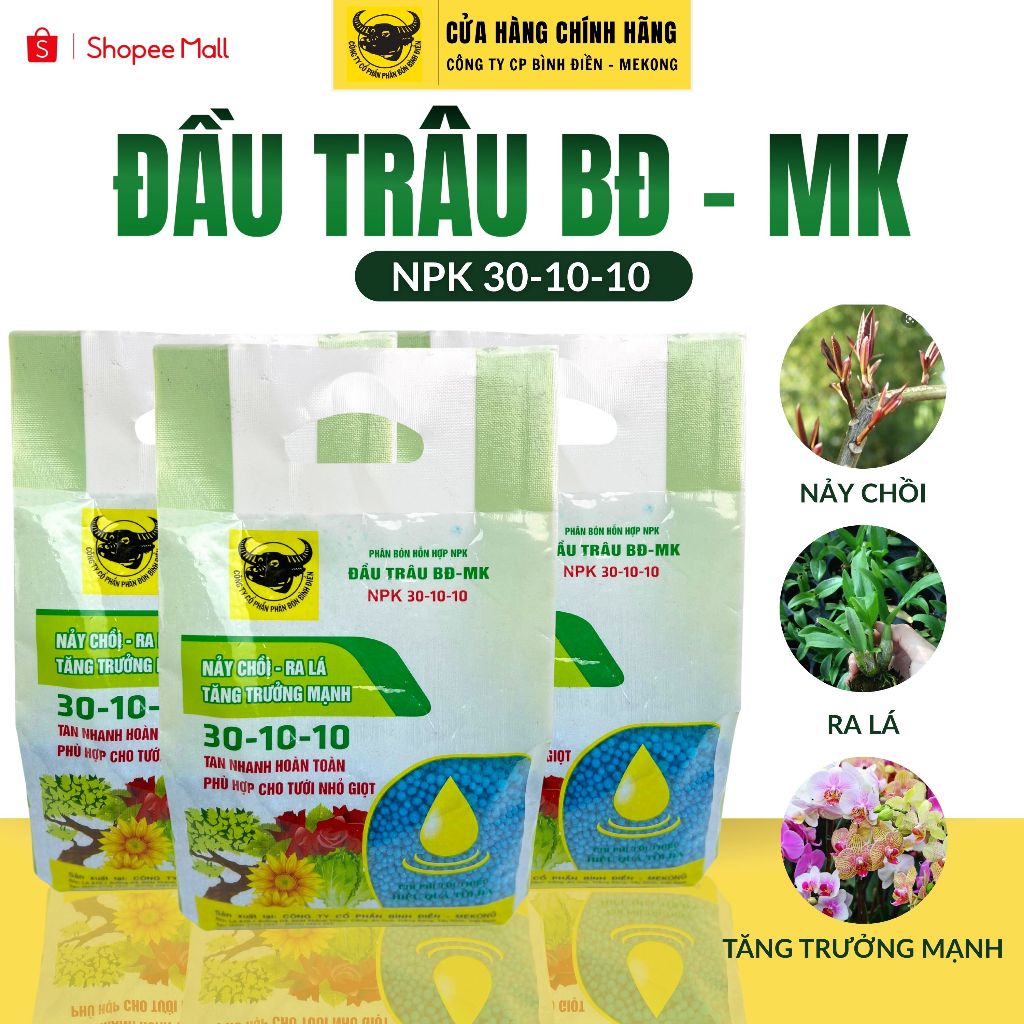 Phân bón Đầu Trâu Bình Điền - Mekong NPK 30-10-10 (1KG)