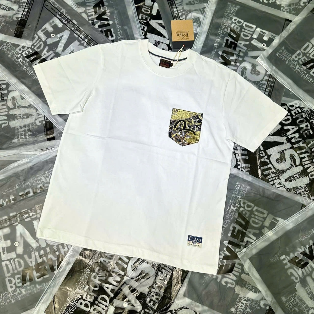 ÁO THUN 𝔼𝕍𝕀𝕊𝕌 TRẮNG THỜI TRANG