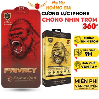  Kính cường lực Iphone chống nhìn trộm 360 độ ip xsmax xr 11Pro 12 13 14 15 16 17 pro max-PK Hoàng gia 