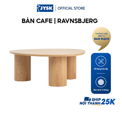 Bàn cafe | JYSK RAVNSBJERG | gỗ công nghiệp | màu tự nhiên | R90xS90xC35cm