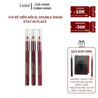 Chì Kẻ Viền Môi Lip Pencil E.L Double Wear Stay In Place - Sắc Nét, Lâu Trôi, Mềm Mượt, Màu 17 Mauve - LumiCosmetics