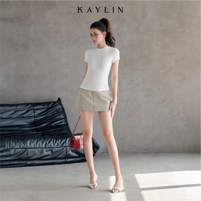 Chân váy Jean KAYLINform ngắn chất vải Denim dầy dặn cá tính BST Thu 2025 - CV37T7