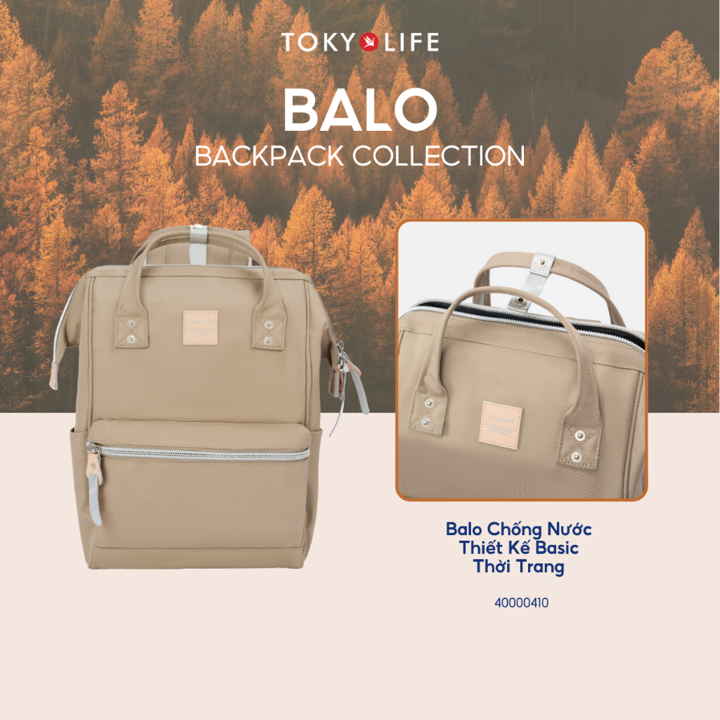 Ba lô chống trộm chống nước, đựng vừa laptop 15.6 inch và đồ dùng phụ kiện TOKYOLIFE 40000410